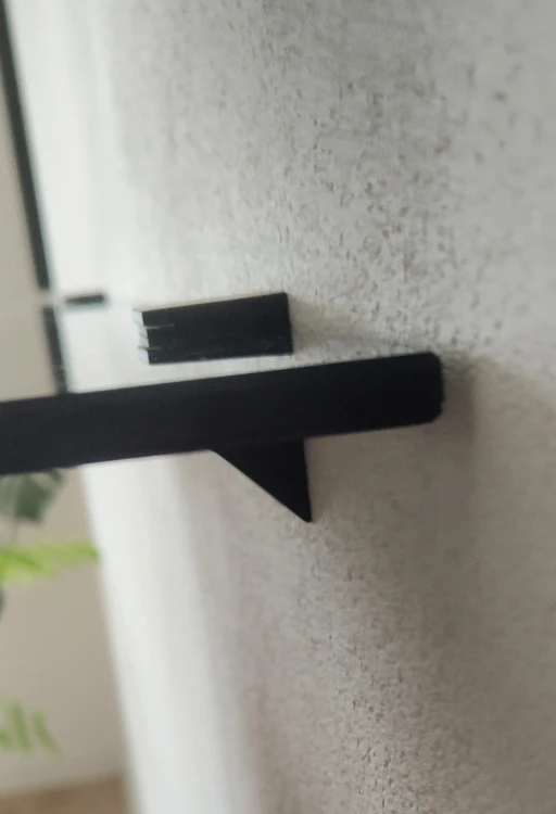 Półka szklana grafitowa 8mm 50x14cm czarne uchwyty