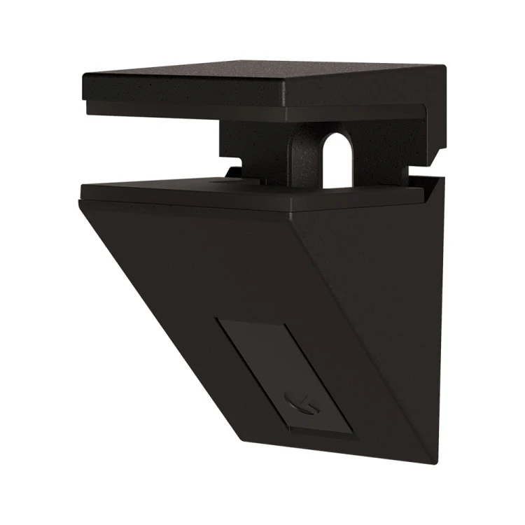Półka szklana grafitowa 8mm 50x14cm czarne uchwyty