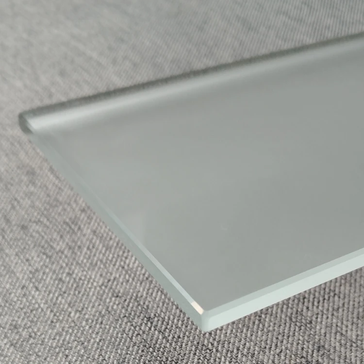 Półka szklana matowa, satynowa Decormat z uchwytami 40x14