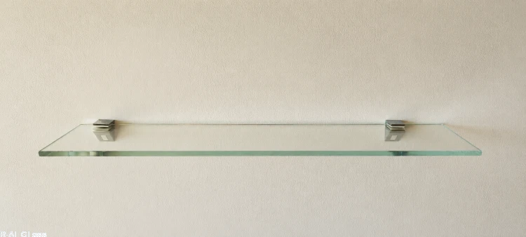 Półka szklana bezbarwna optiwhite 8mm 80x14cm uchwyty