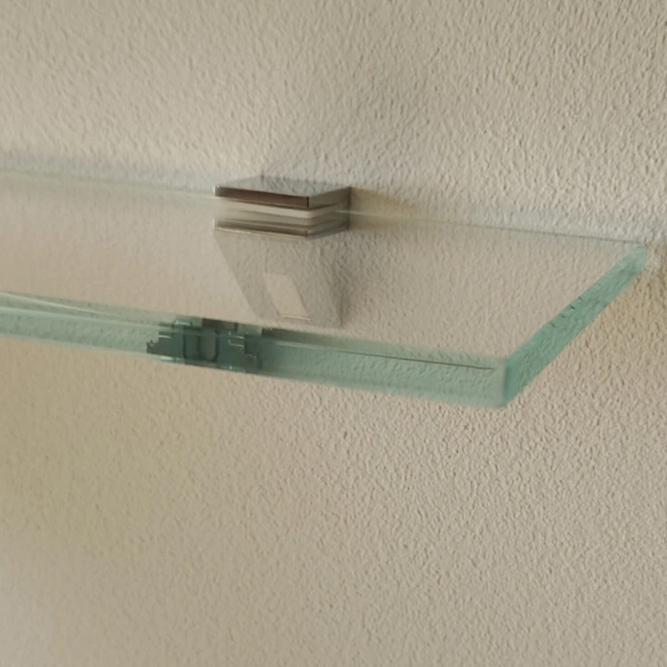 Półka szklana bezbarwna optiwhite 8mm 50x14cm uchwyty