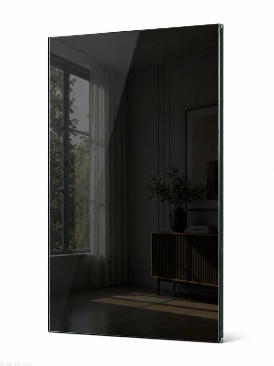 Lacobel czarny prostokąt  30x40cm