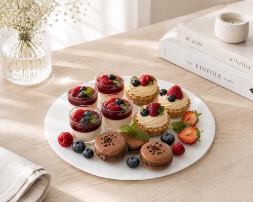 Lustrzana Patera Biała Pod Candy Bar Słodki Stół Dekoracje Przekąski 30cm