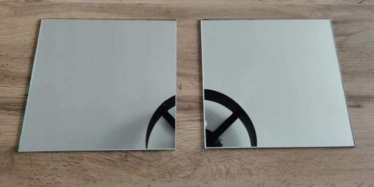 Patera Taca lustrzana 25x25 srebrna 2szt Zestaw pater Candy bar Słodki stół