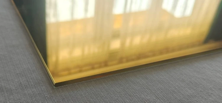 Zestaw pater lustrzanych złotych 4el. 20x30, fi25 słodki stół złota patera