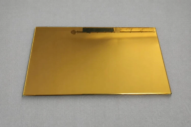Zestaw pater lustrzanych złotych 5el. 25x25 słodki stół złota patera