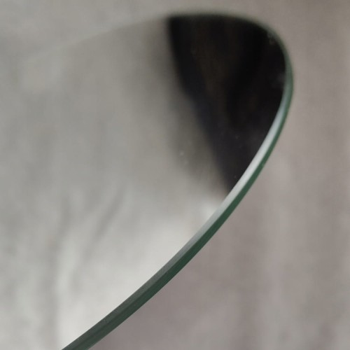 Szklana Podkładka Dekoracyjna okrągła Lustro Srebrne fi20cm Pod świece taca
