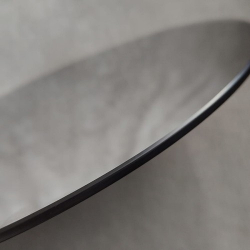 Szklana Podkładka Dekoracyjna okrągła lustro grafit fi20 cm Pod świece taca